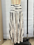 Smocked Asymmetrical Hem Maxi Skirt - Gloss & Grit