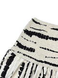 Smocked Asymmetrical Hem Maxi Skirt - Gloss & Grit