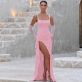 Square Neck High Slit Maxi Dress - Gloss & Grit