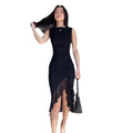 Sleeveless Pleated Waist Backless Midi Dress - Gloss & Grit