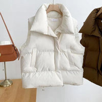Women’s Oversized Puffer Vest Quilted Sleeveless Jacket Winter Gilet