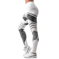 Women’s High Waist Compression Yoga Leggings – Geometric Sport Fitness