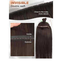 FANCEE 18” Butterfly Weft Human Hair Extensions – 100g Remy Hair (Brown)