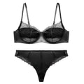 French Lace Underwire Bra & Bikini Set - Gloss & Grit