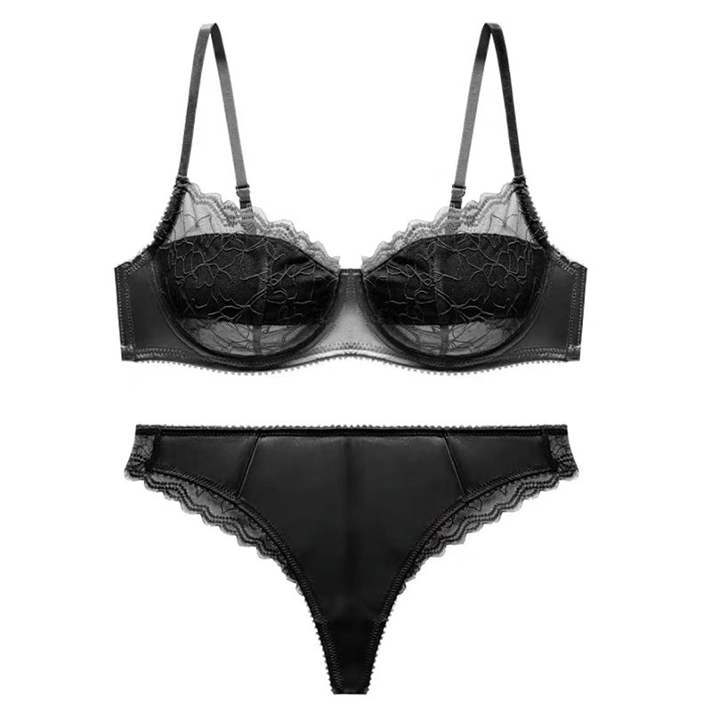 French Lace Underwire Bra & Bikini Set - Gloss & Grit