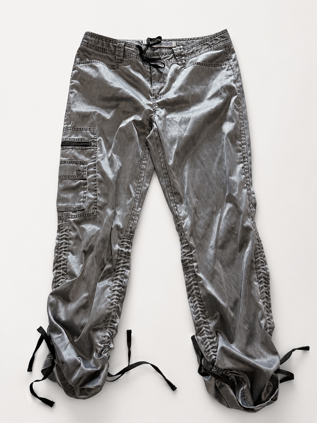 Express Metallic Ruched Cargo Pants