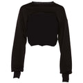 Cropped Long Sleeve Pullover Sweater Top - Gloss & Grit