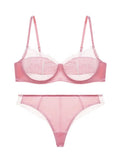 French Lace Underwire Bra & Bikini Set - Gloss & Grit