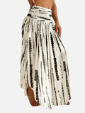 Smocked Asymmetrical Hem Maxi Skirt - Gloss & Grit
