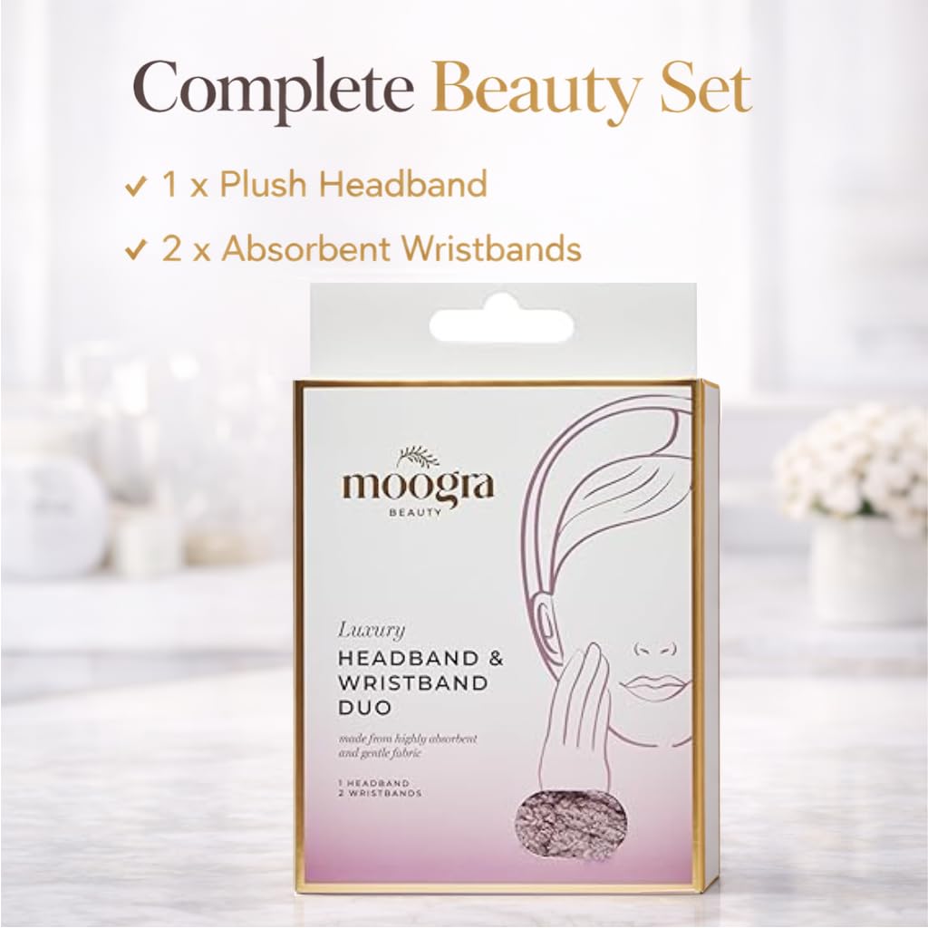 Moogra Beauty Spa Headband & Hair Towel Bundle