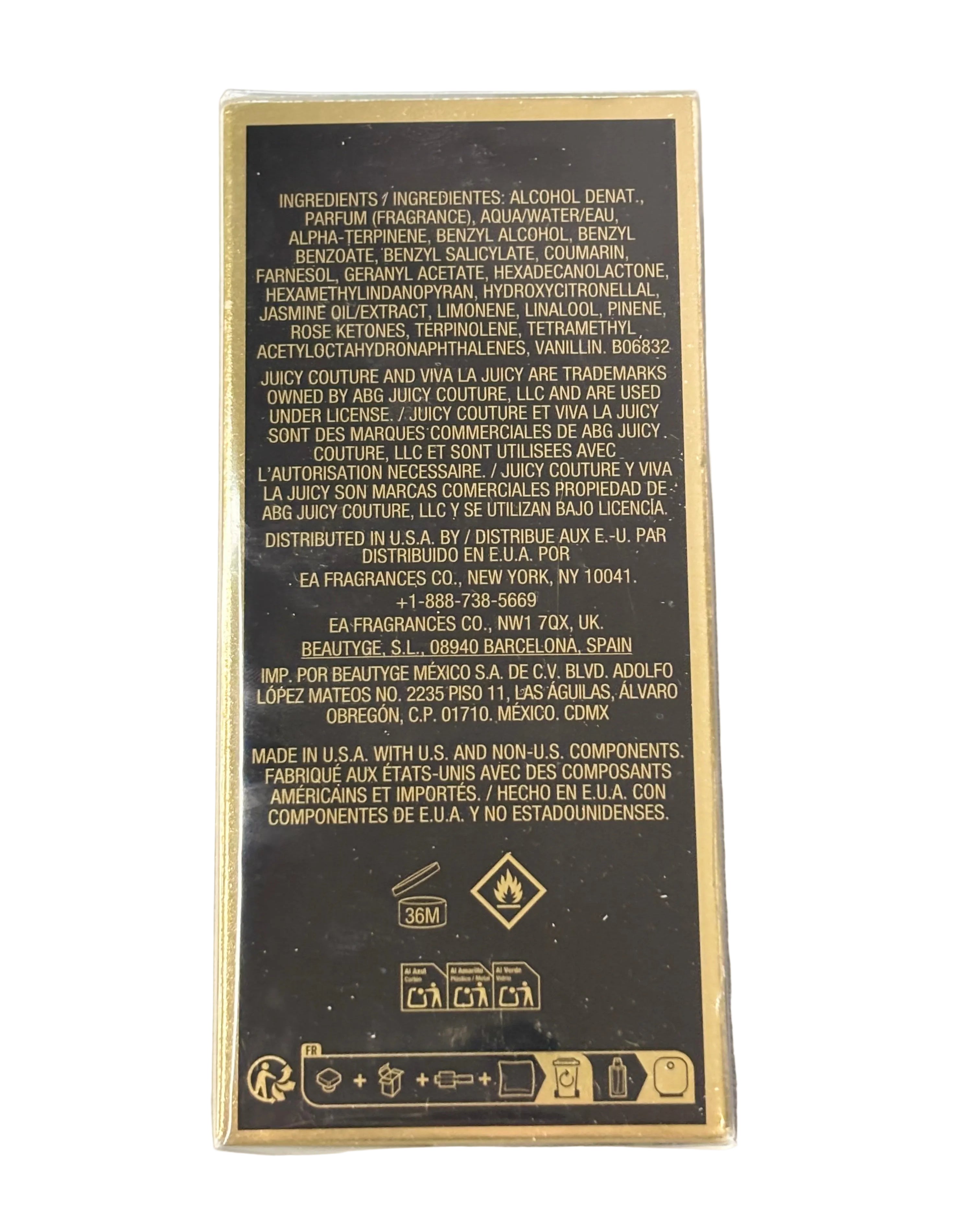 Back label of a product with text and symbols on a gray background