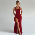 Square Neck High Slit Maxi Dress - Gloss & Grit