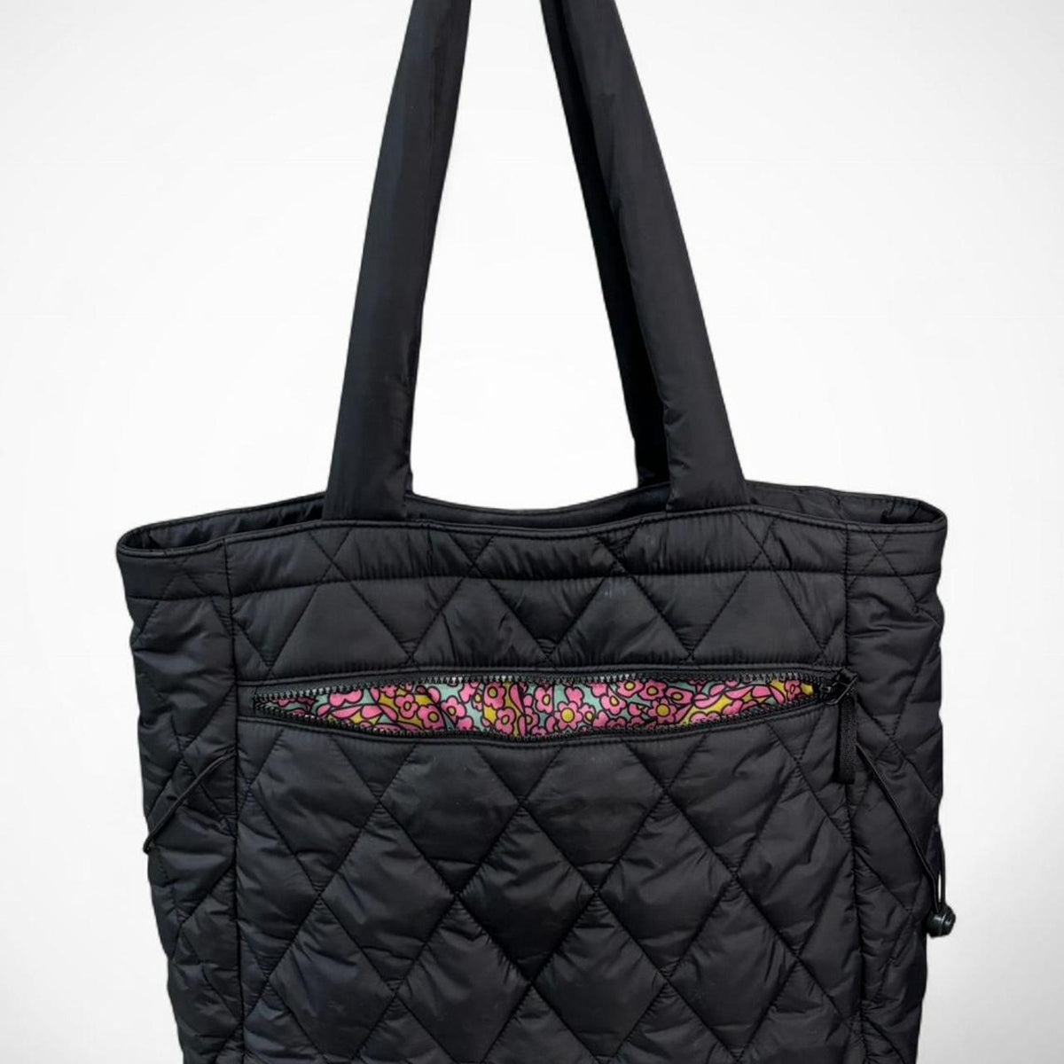 Vera Bradley Black Featherweight Original Zip Tote Bag - Gloss & Grit