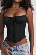 Amelie Lace Trim Corset Top