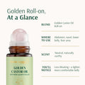 Organic Golden Castor Oil with Rose Quartz Roller 1.7 fl oz