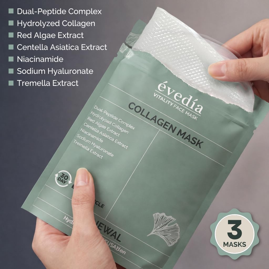 Evedia Vitality Eye Patches & Collagen Renewal Mask Bundle