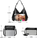 Women's Leather Hobo Bag Set – 3-Piece with Crossbody & Wristlet