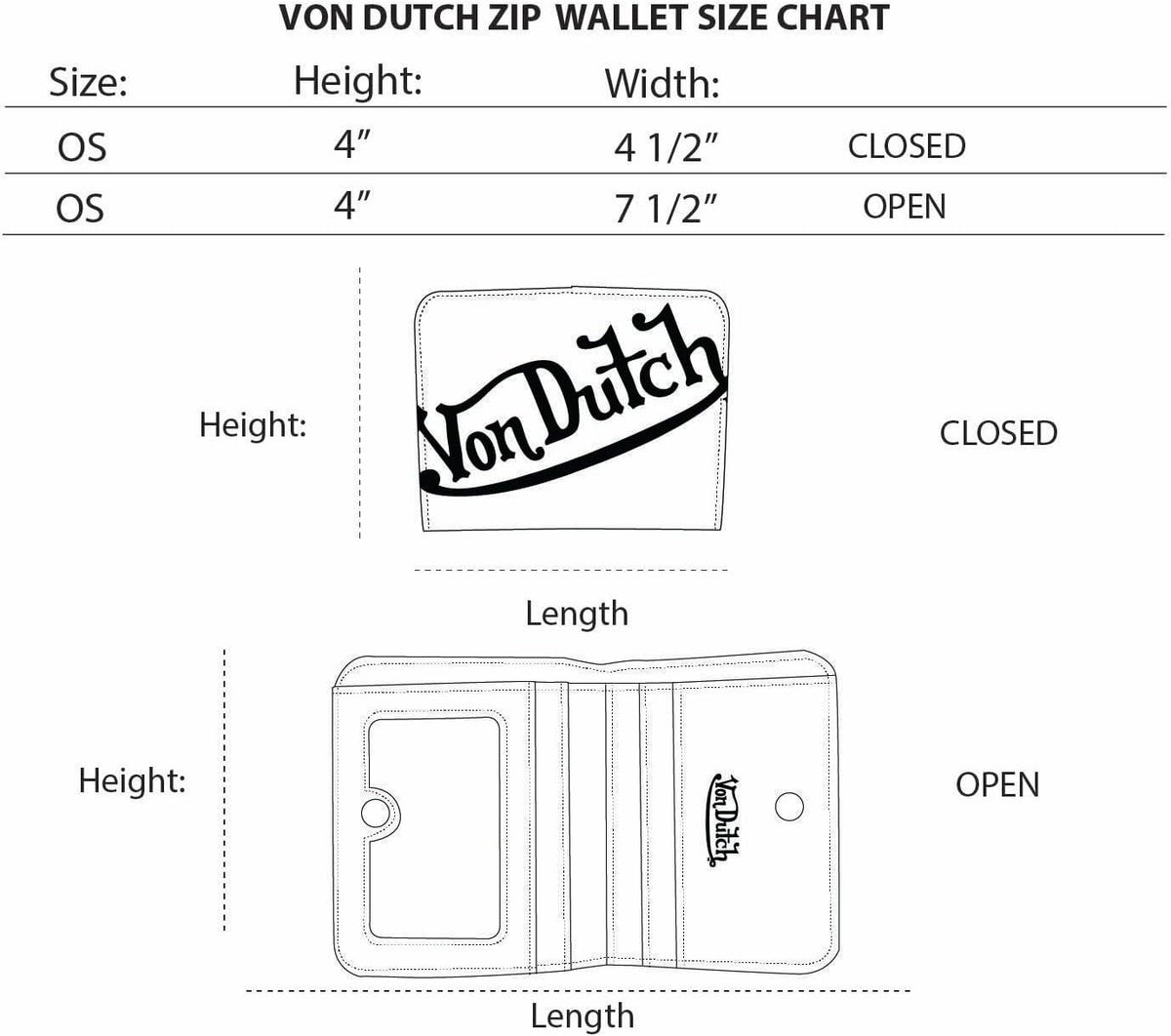 Von Dutch Stamps Zip Wallet