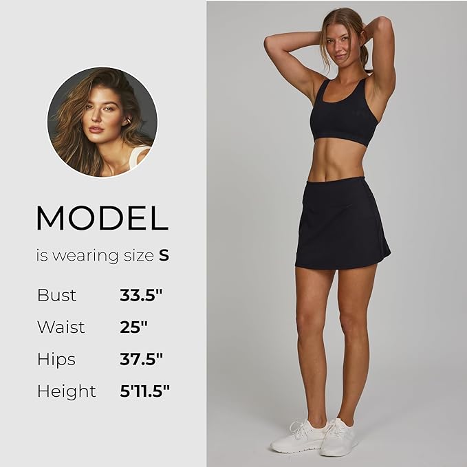 Spyder High-Waisted Tennis Skort with Pockets - Gloss & Grit