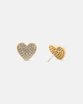 Kate Spade Yours Truly Pave Heart Stud Earrings