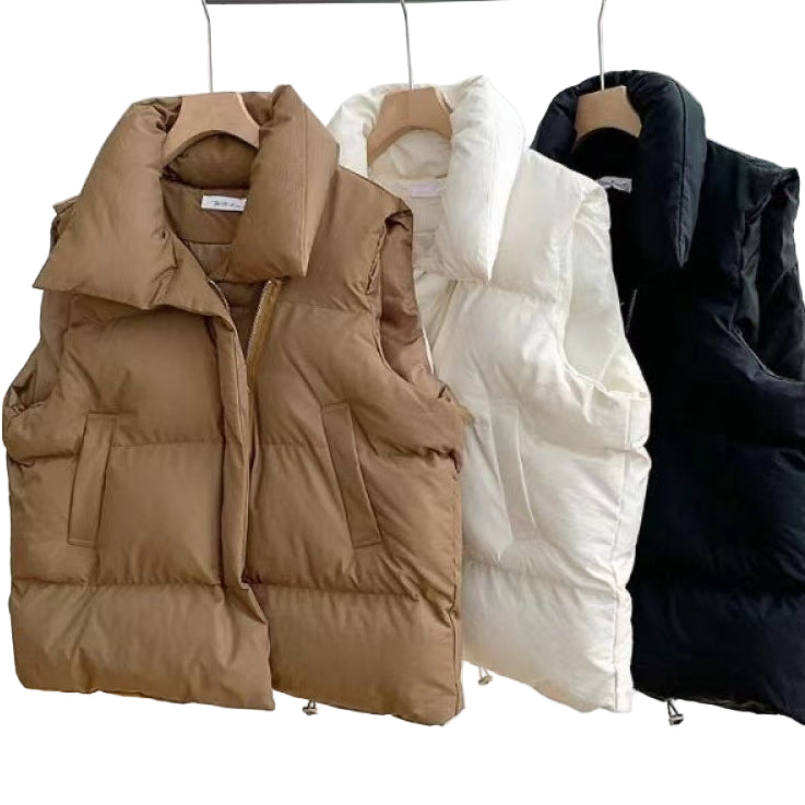 Women’s Oversized Puffer Vest Quilted Sleeveless Jacket Winter Gilet