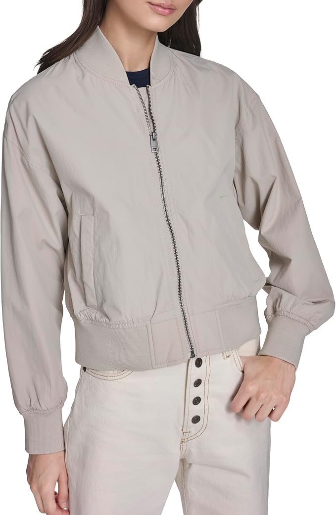 Levi's Gray Lightweight Zip-Up Bomber Jacket - Medium - Gloss & Grit
