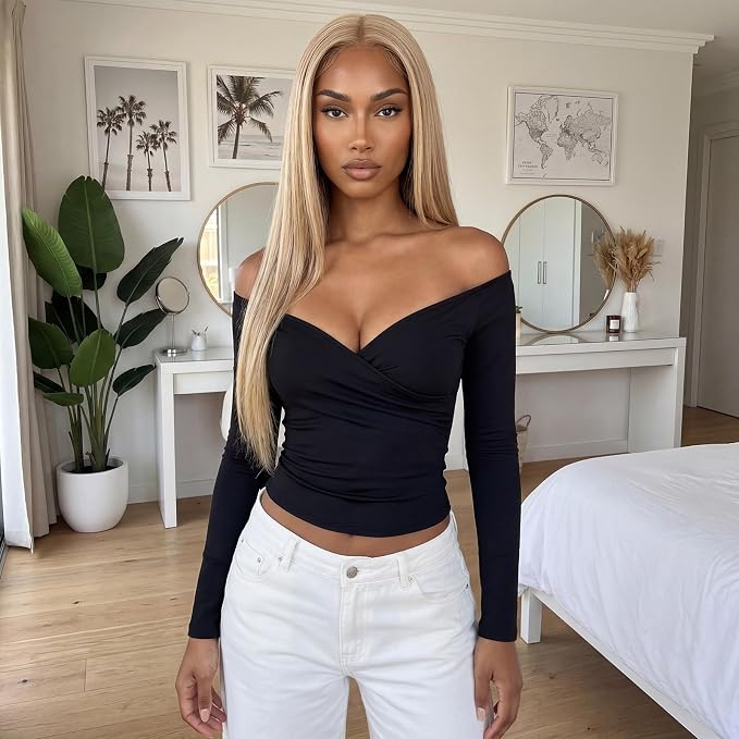 Lexi Off Shoulder Slim Fit Wrap Top