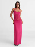 Mila Sheer Contrast Maxi Dress