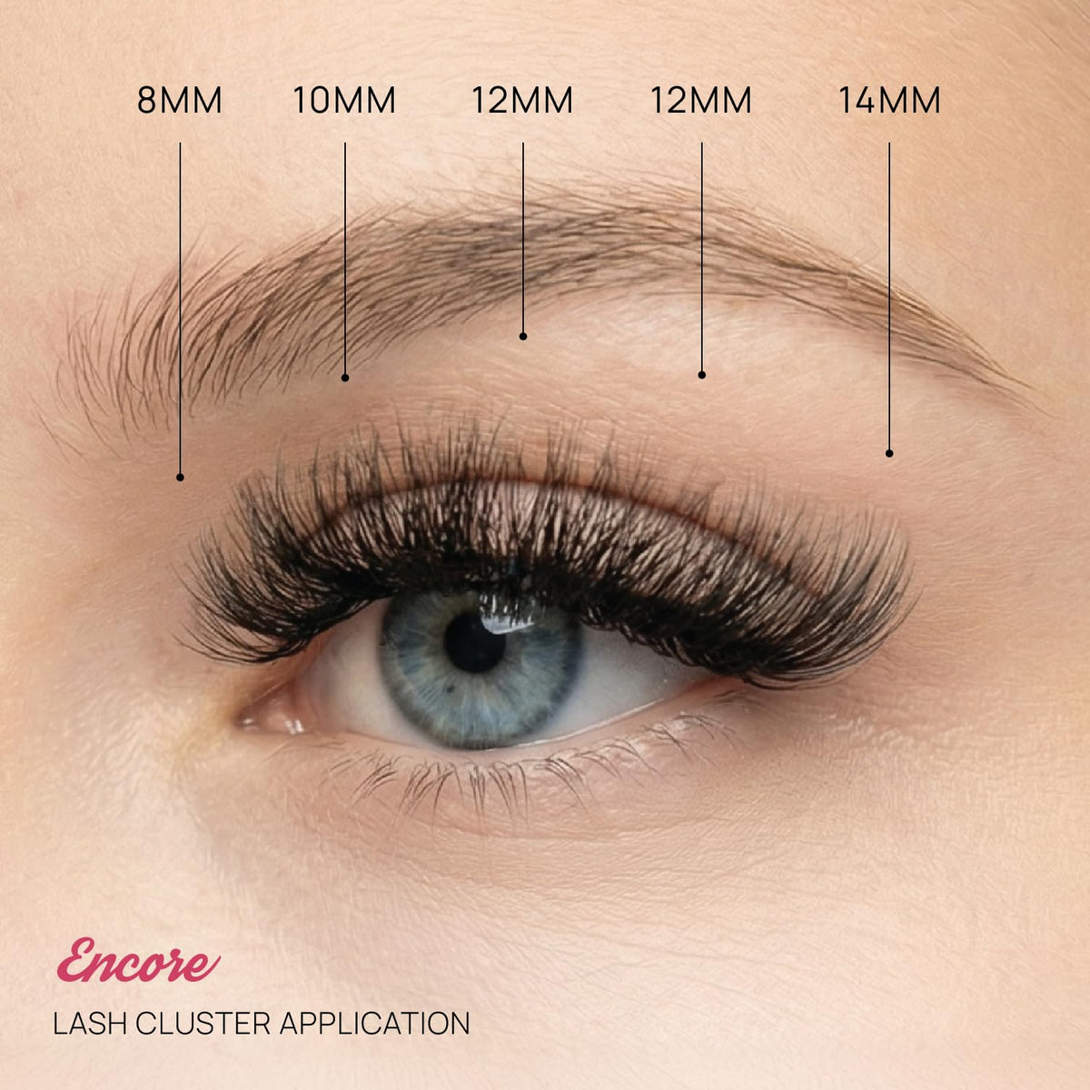 Fullout Glam Encore DIY Lash Cluster Kit C Curl 8–14MM