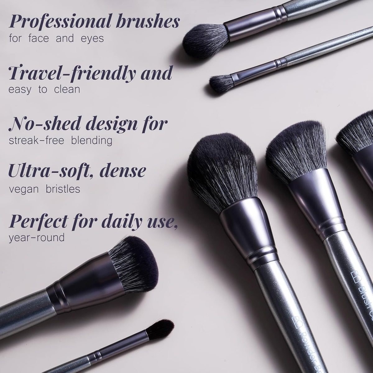 20-Piece Makeup Brush Set with Travel Case
