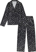 Steve Madden Satin Long Sleeve Button Down & Pants Sleep Set