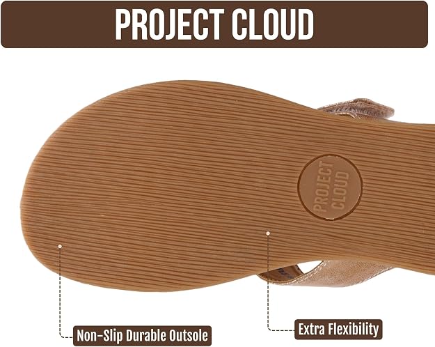 Project Cloud Nina Rose Gold Sandals