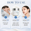 How to use MAIAMIMAX face and neck cream: cleanse, apply, massage until absorbed