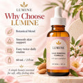 Why choose LUMINE: botanical blend body oil in a 60 ml dropper bottle