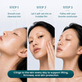 Three steps to use zipiel Cica PDRN Shield Lifting Film Serum on clean skin
