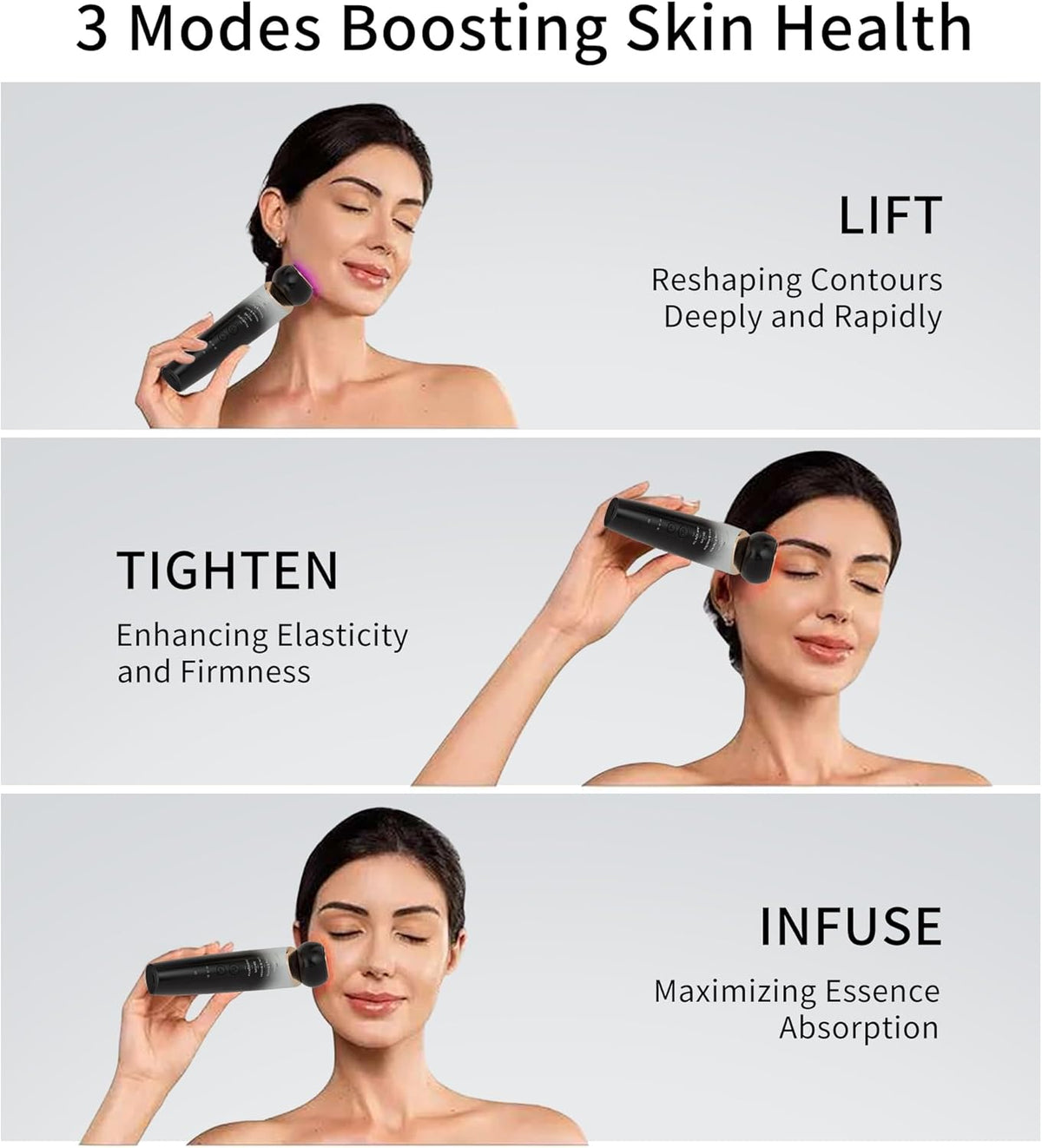 Red Light Microcurrent Facial Toning Device - Gloss & Grit