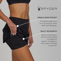 Spyder High-Waisted Tennis Skort with Pockets - Gloss & Grit