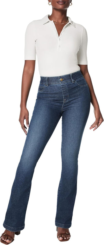 SPANX Original EveryWear Flare Jeans High-Rise Authentic Blue