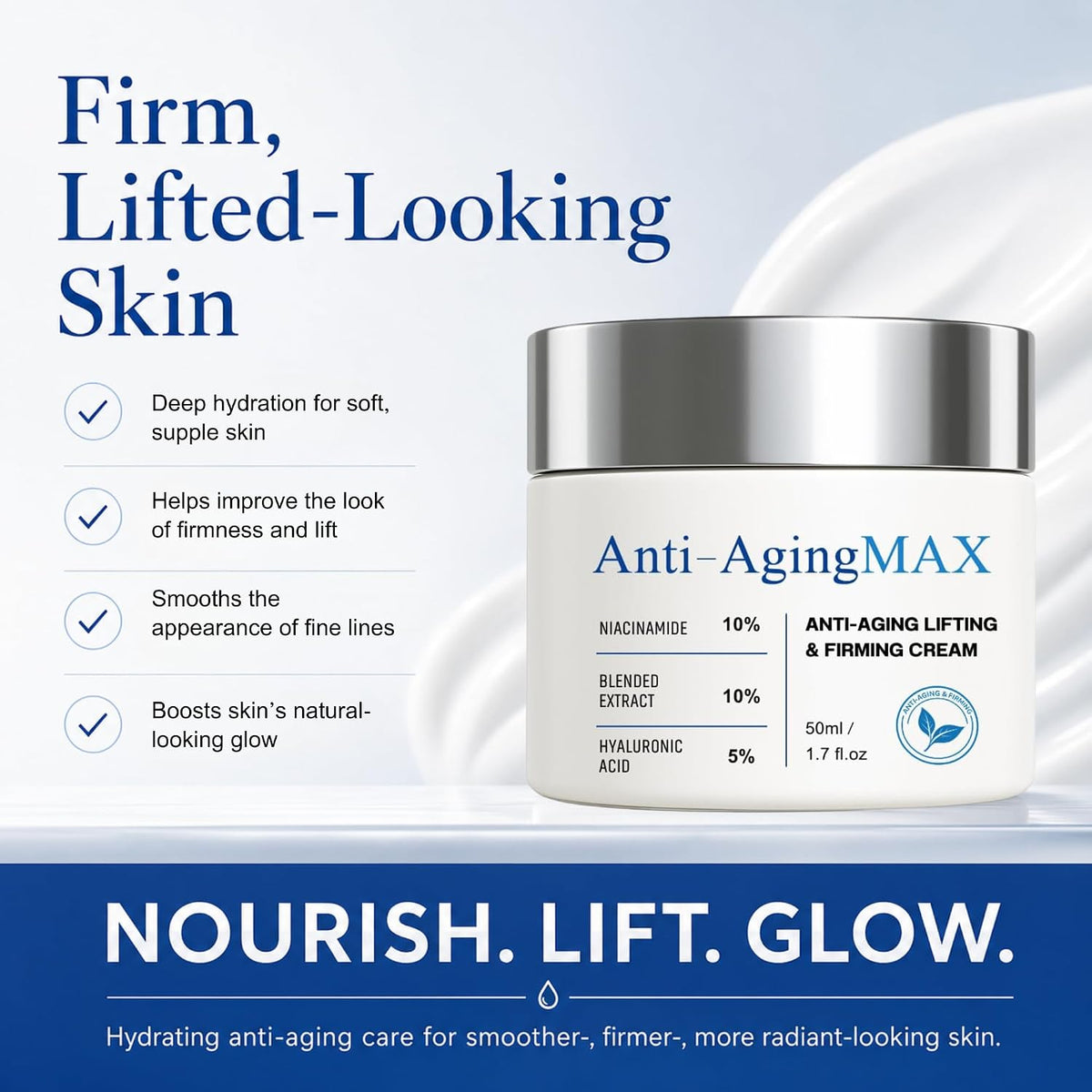 MAIAMIMAX face and neck cream for firm, lifted-looking skin: nourish, lift, glow