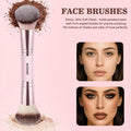 HGHDBT pink face brush with dense, ultra-soft fibers for powder and cream