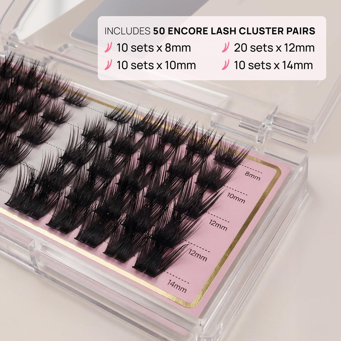 Fullout Glam Encore DIY Lash Cluster Kit C Curl 8–14MM
