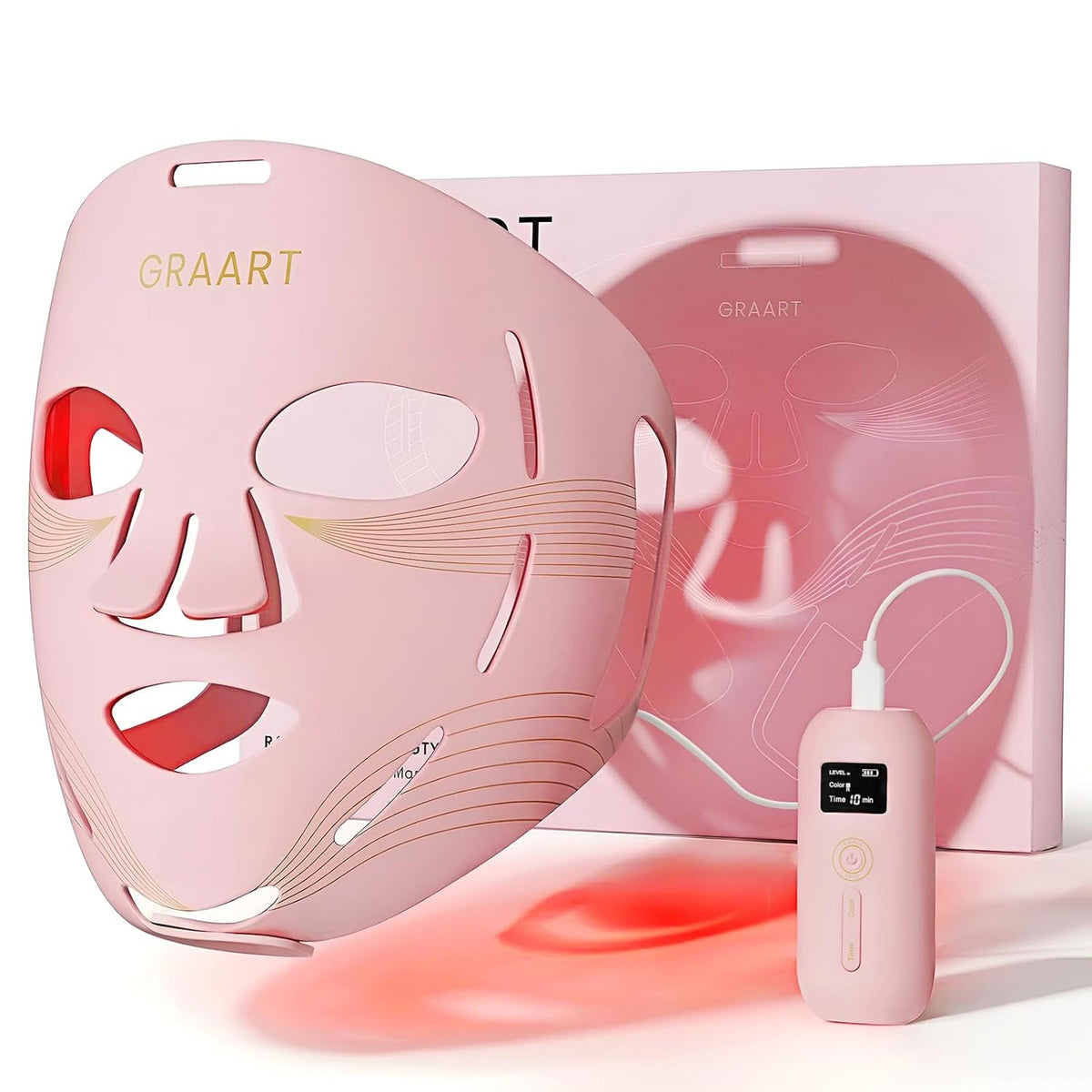 LED Light Therapy Face Mask - Red, Blue & Infrared | Anti-Aging & Acne Treatment - Gloss & Grit