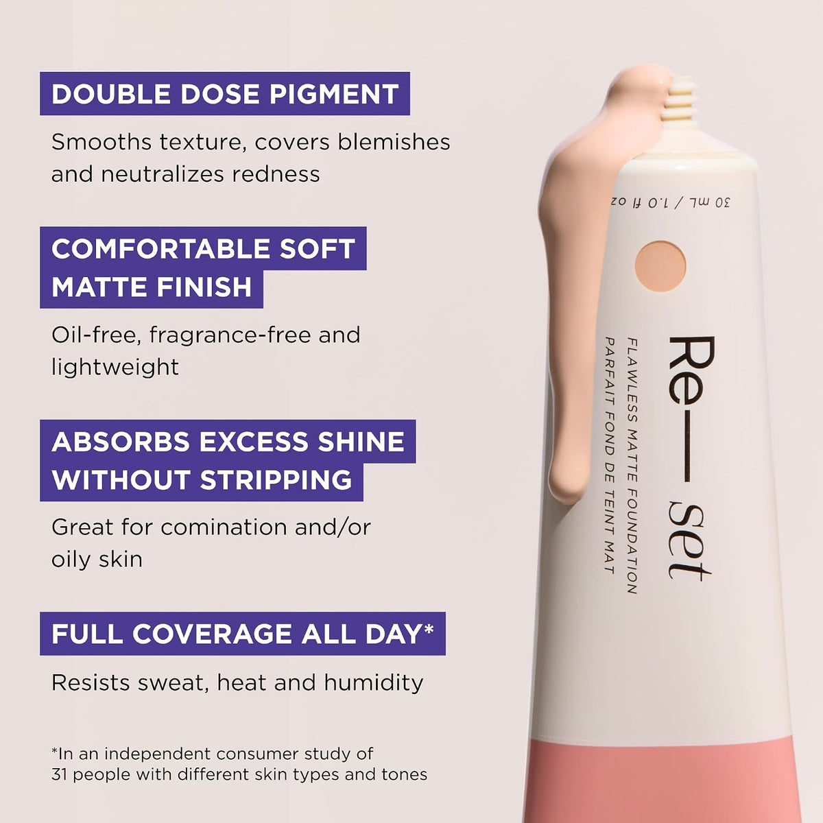 HALEYS Re-set Full Coverage Matte Foundation Shade 2.5 – product image 3
