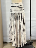 Smocked Asymmetrical Hem Maxi Skirt - Gloss & Grit