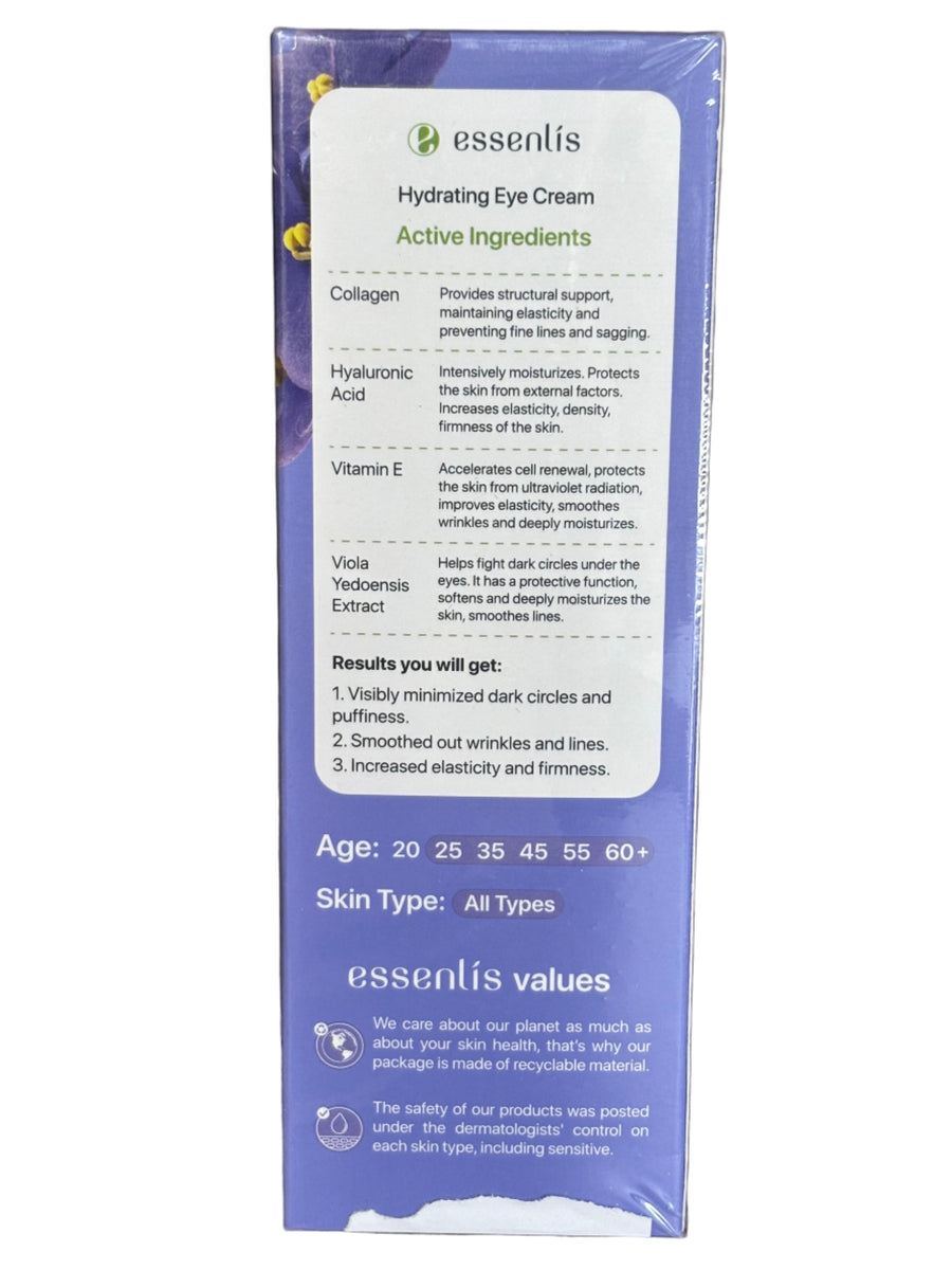 Hydrating Eye Cream for Dark Circles & Wrinkles with Collagen 20 mL