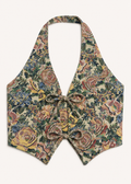 Floral Tie-Front Crop Top