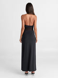 Mila Sheer Contrast Maxi Dress