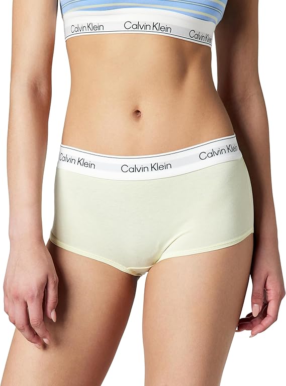 Calvin Klein Icon Cotton Modal Boyshort Panty Pear Sorbet Medium