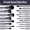 20-Piece Makeup Brush Set with Travel Case