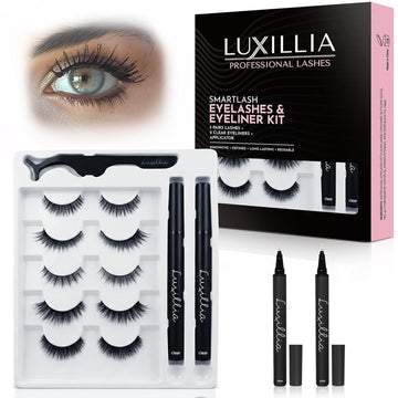 Luxillia SMARTLASH 2-in-1 False Lash & Liner Kit – 5 Pairs